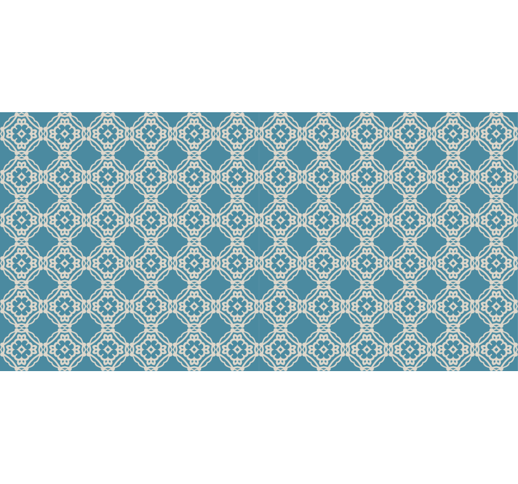 Textured wallpaper antique vintage blue and white pattern - TenStickers