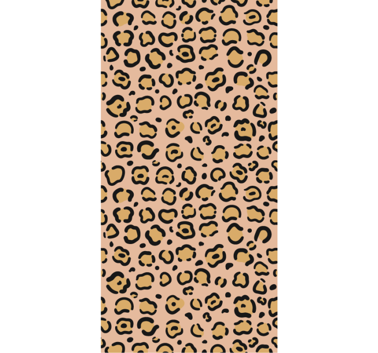 Leopard pastel color print wall paper in bedroom - TenStickers