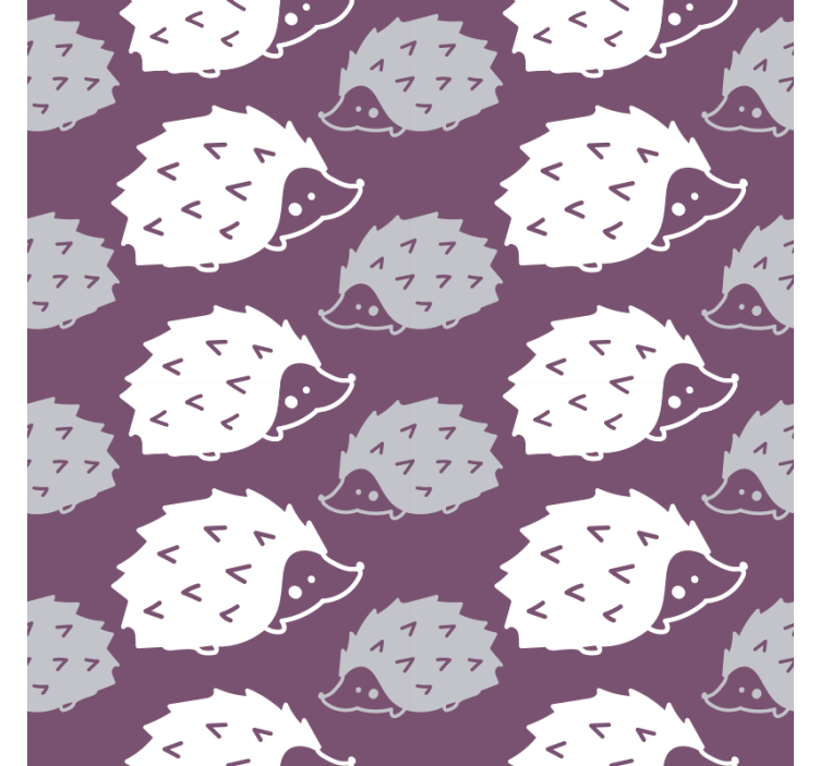 Wall paper in bedroom adorable hedgehog design - TenStickers