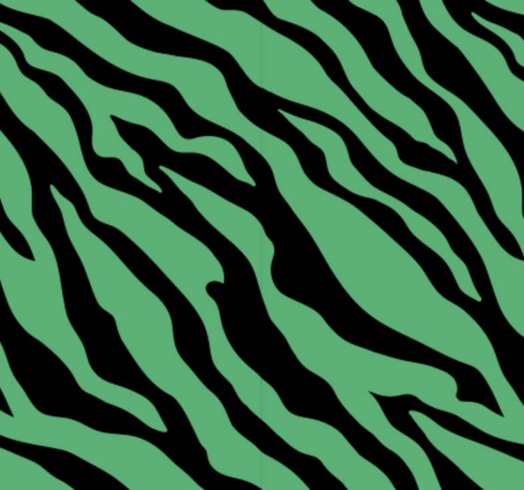 Animals wallpaper green zebra design - TenStickers