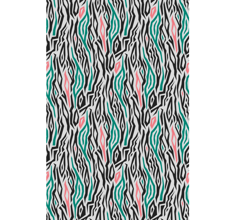 Animals wallpaper blue and pink zebra design - TenStickers