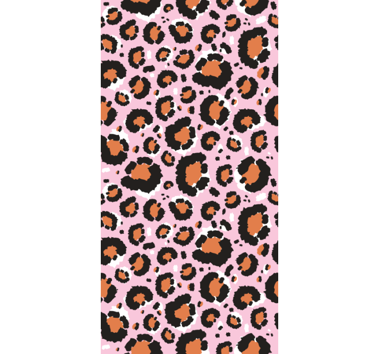 Animals wallpaper featuring pink leopard design - TenStickers