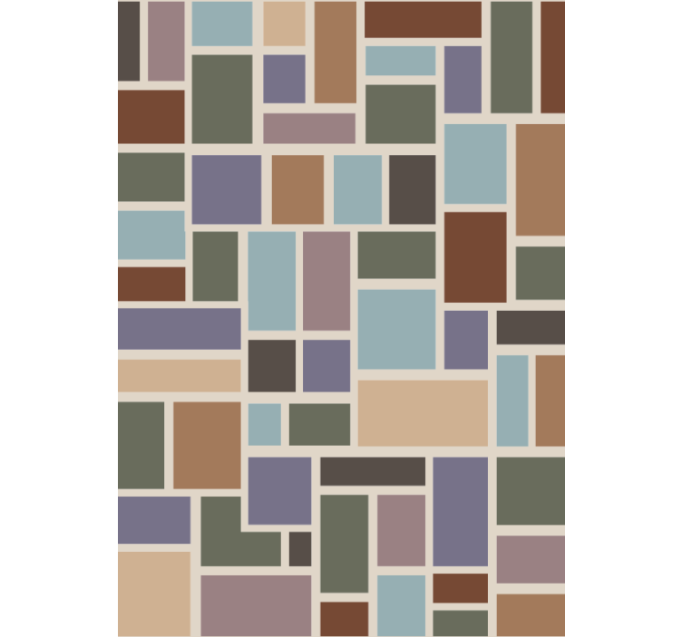 Wallpaper office colourful modern tile - TenStickers