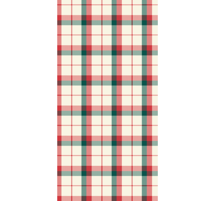 Wallpaper office christmas plaid - TenStickers