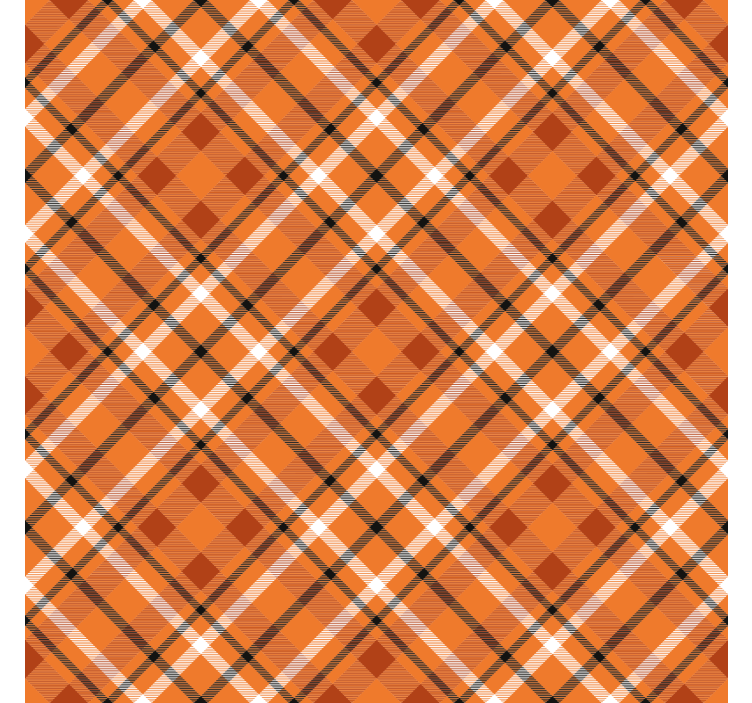 Hallway wallpaper orange patterned squares with brown lines - TenStickers