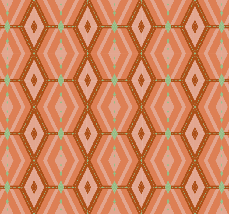 Hallway wallpaper 30s autumnal tints geometric - TenStickers
