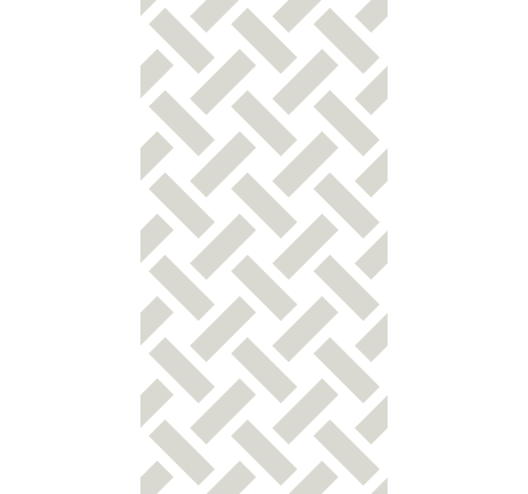 Hallway wallpaper geometric white squared pattern - TenStickers