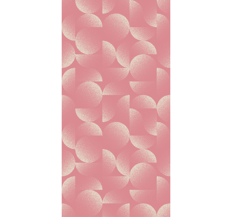 Pastel semi-circles wallpaper for dining area - TenStickers
