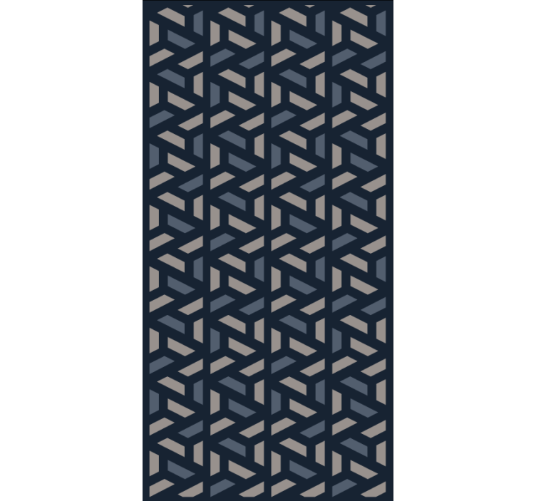 Wallpaper for dining area geometric blue gray triangles - TenStickers
