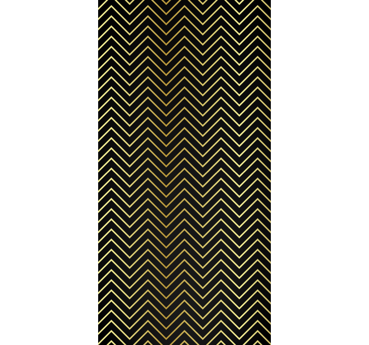 Wallpaper geometric chevron gold pattern - TenStickers