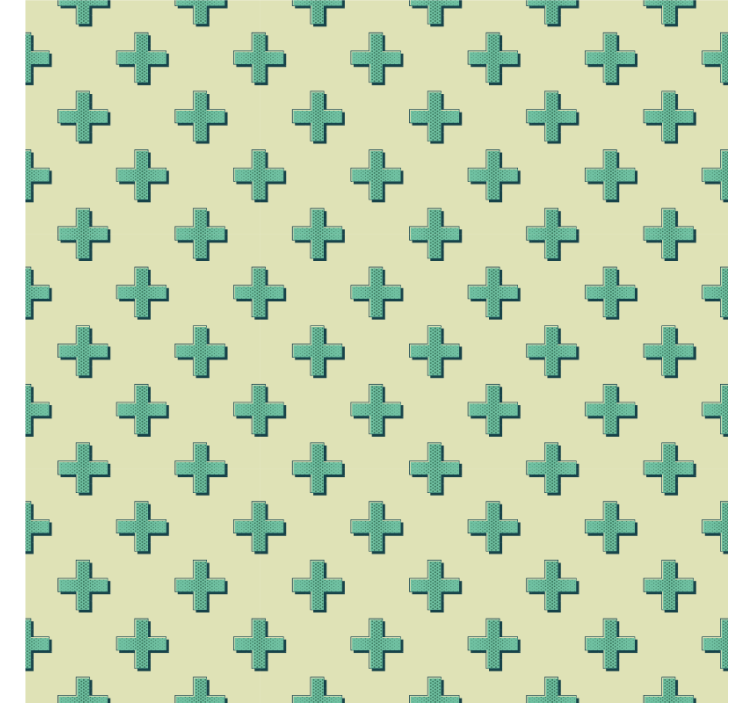 Wallpaper geometric mint plus shapes - TenStickers