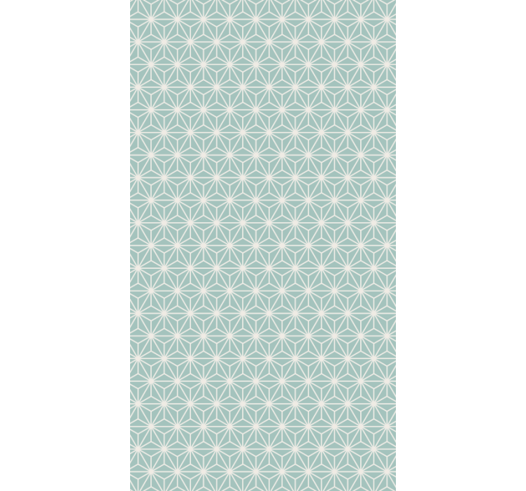 Wallpaper geometric green starburst design - TenStickers