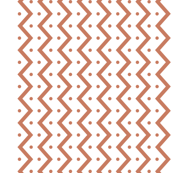 Wallpaper geometric zigzag and dots design - TenStickers