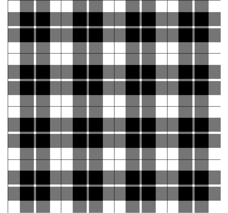 Wallpaper geometric black and white checkered - TenStickers