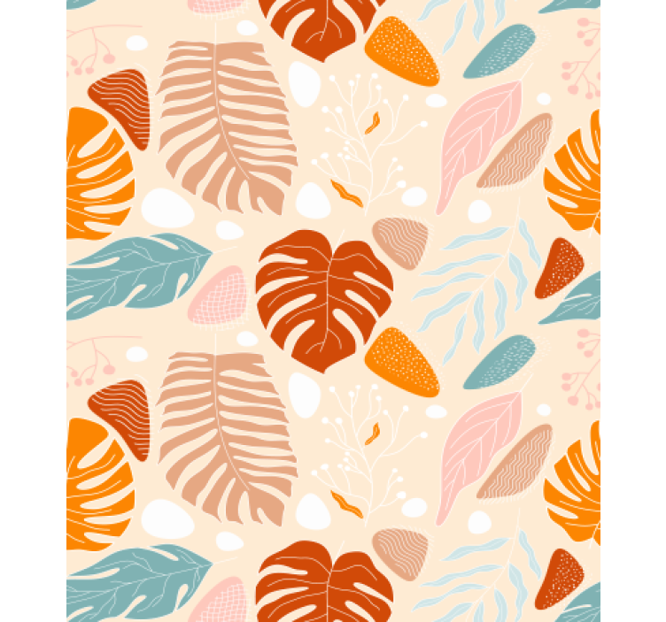 Nature wallpaper colourful leaf design - TenStickers