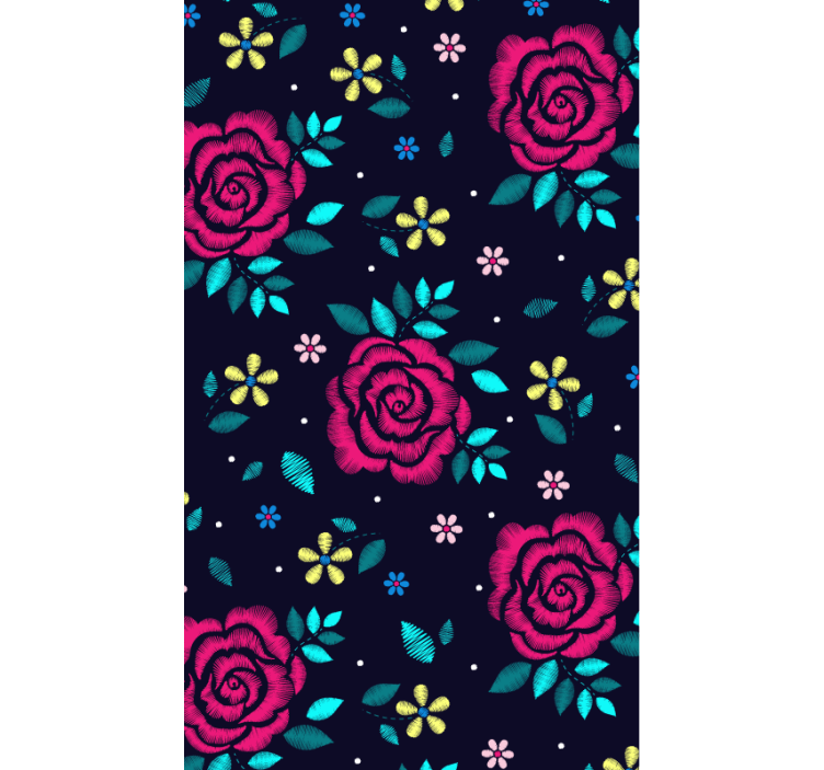 Nature wallpaper dark roses - TenStickers