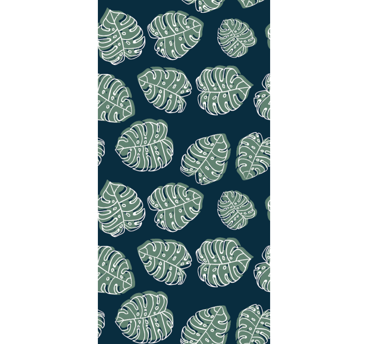 Nature wallpaper green and blue monstera deliciosa - TenStickers