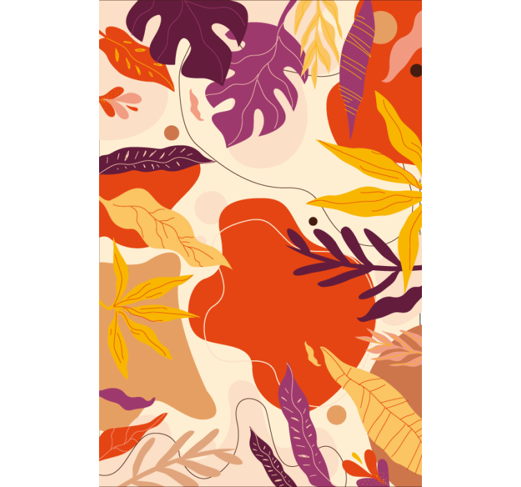 Nature wallpaper colourful abstract foliage - TenStickers