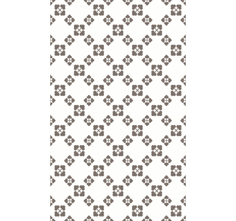 Nature wallpaper in beige four clovers design - TenStickers