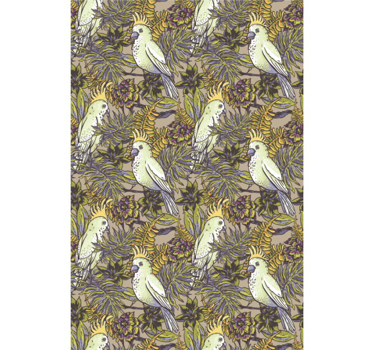 Wallpaper childrens room amazon parrot scandinavian style - TenStickers