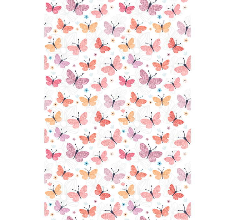 Wallpaper childrens room butterfly design - TenStickers
