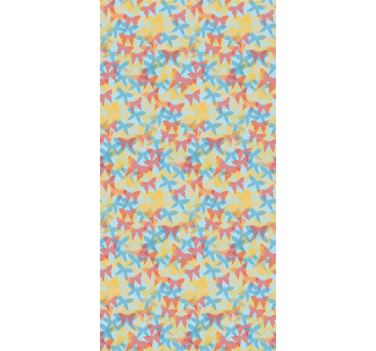 Wallpaper childrens room orange yellow and blue - TenStickers