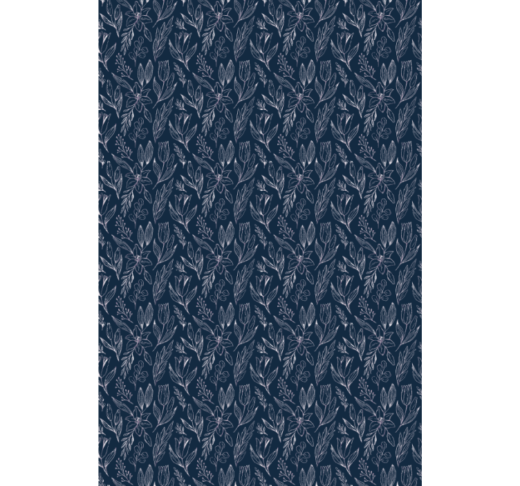 Hallway wallpaper lilies seamless floral pattern - TenStickers