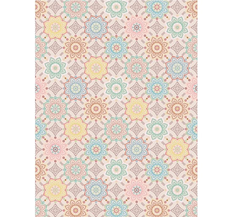 Vibrant bloom concept hallway wallpaper - TenStickers