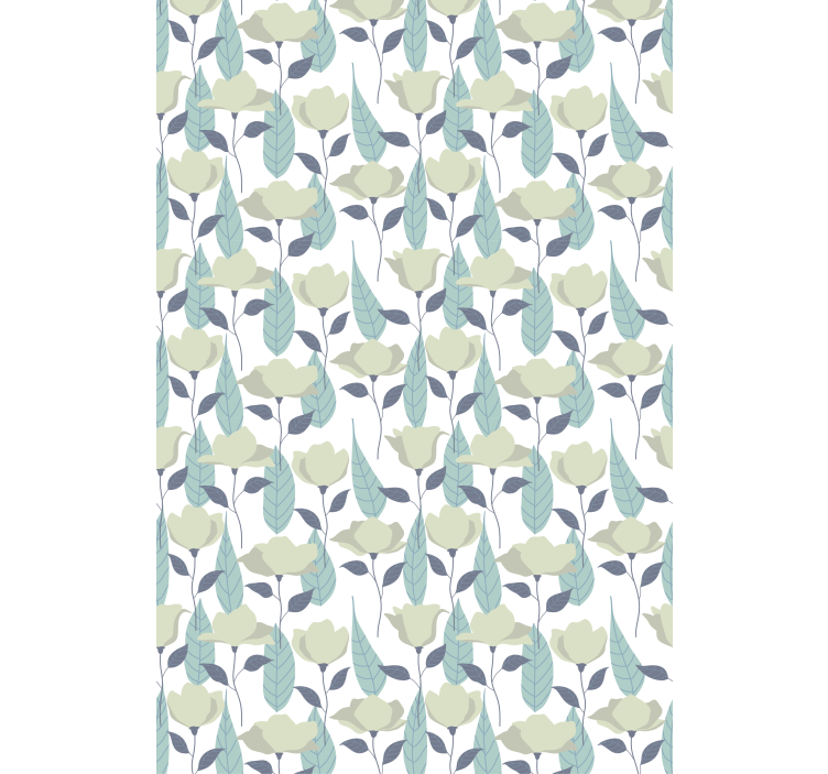Nordic wallpaper in pastel plant pattern - TenStickers