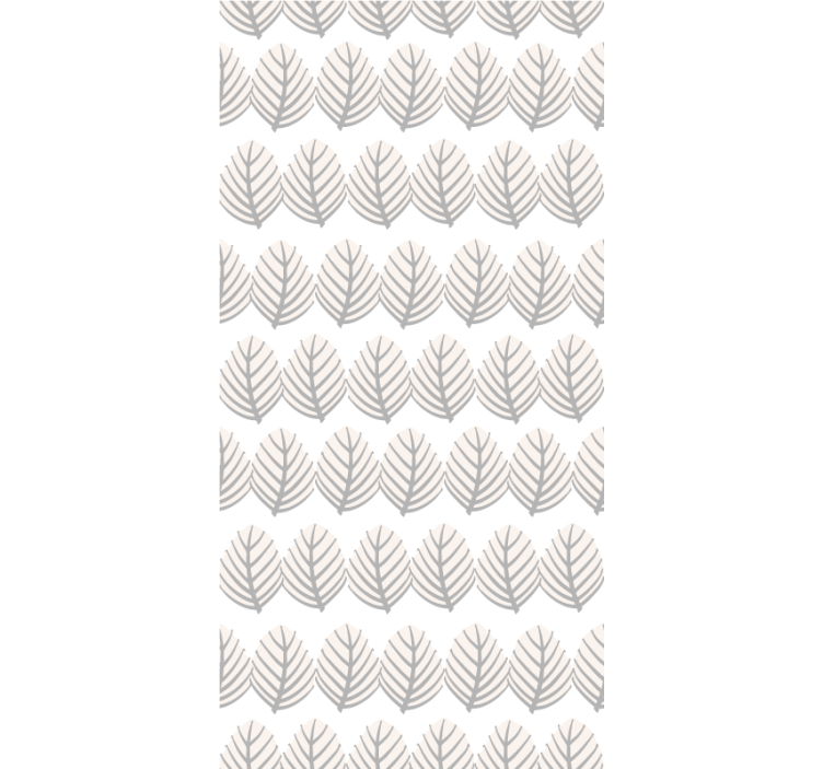 Nordic wallpaper with grey leaf pattern - TenStickers