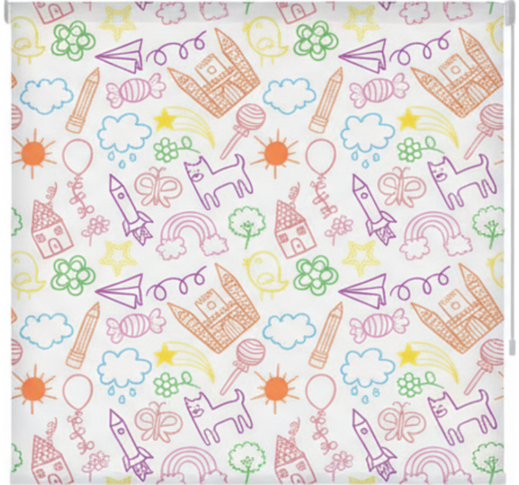 Nordic wallpaper playful doodle design - TenStickers
