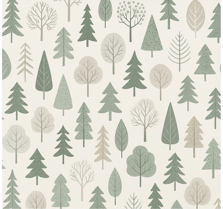 Nordic wallpaper calming scandinavian forest - TenStickers