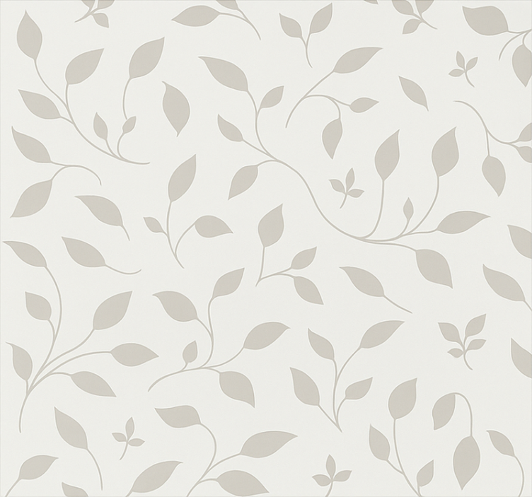 Nordic wallpaper calming leaf floral design - TenStickers