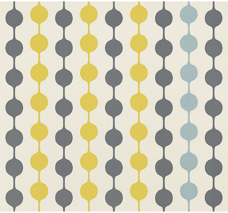 Nordic wallpaper with colorful hanging circles - TenStickers