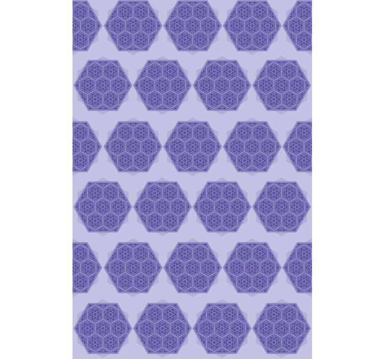 Textured wallpaper with intricate purple hexagons - TenStickers