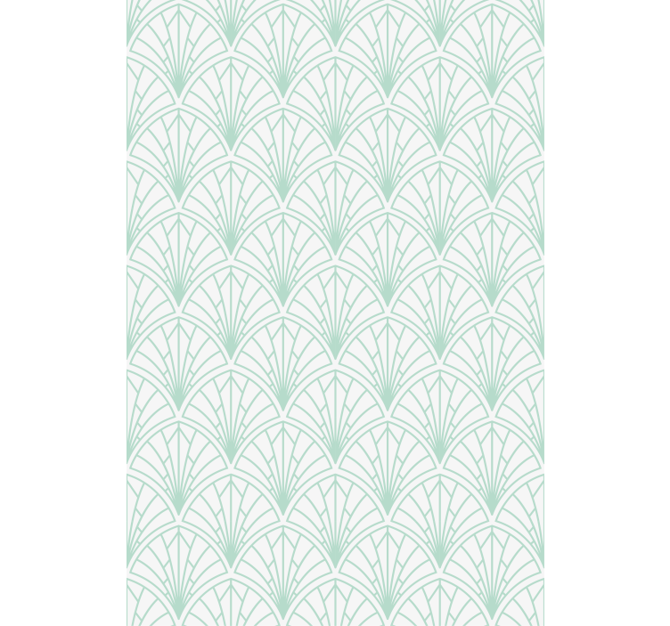 Textured wallpaper geometric green leaf design - TenStickers