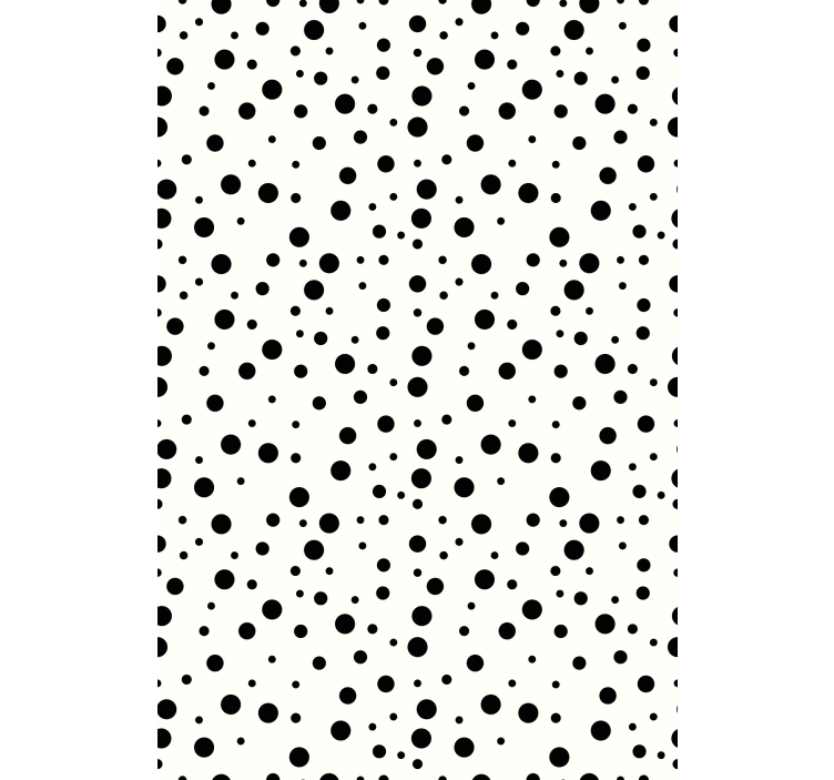 Textured wallpaper with black polka dots - TenStickers