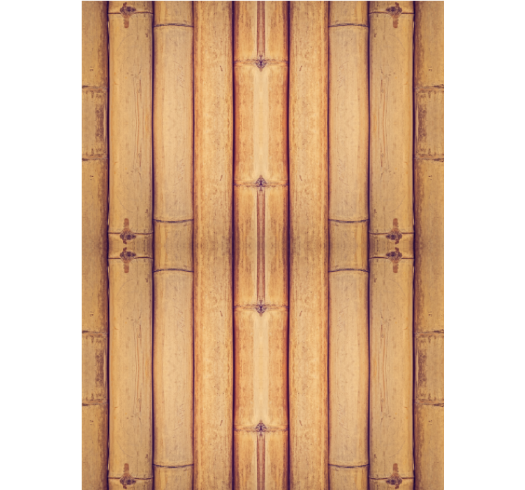 Living area wallpaper bamboo wood texture effect - TenStickers