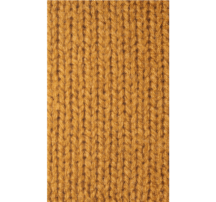 Living area wallpaper in orange natural fiber look - TenStickers