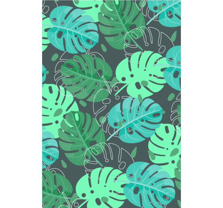 Living area wallpaper tropical leaf design - TenStickers