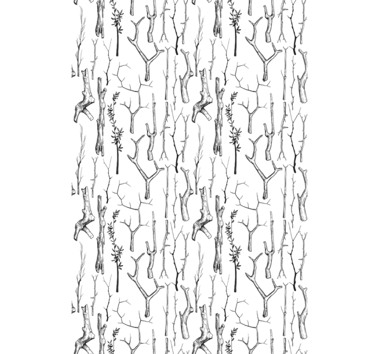 Wallpaper of a tree with gray trunks - TenStickers