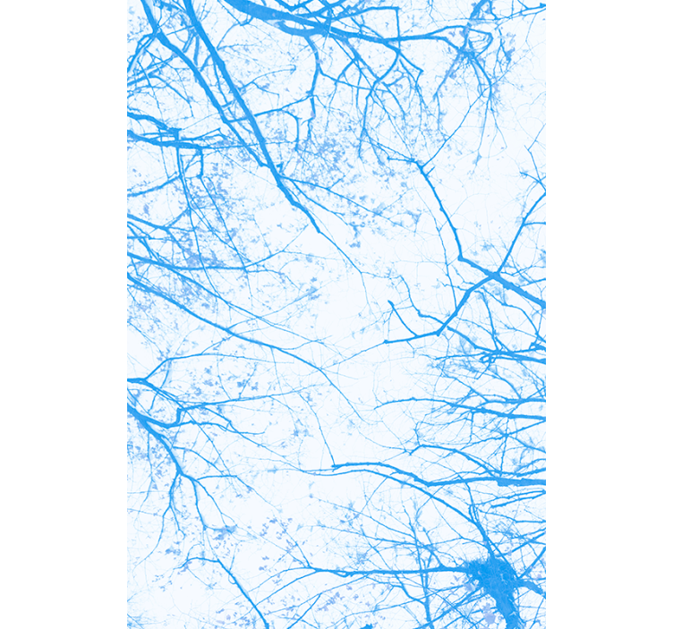 Wallpaper of a tree in blue - TenStickers