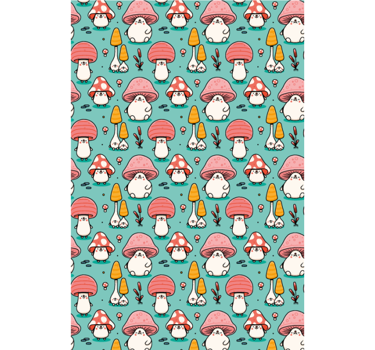 Wallpaper childrens room baby mushroom designs - TenStickers