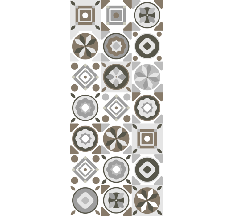 Kitchen wallpaper hydraulic in grey tones - TenStickers