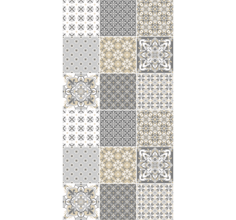 Kitchen wallpaper with moroccan tile effect - TenStickers