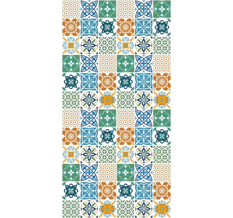 Kitchen wallpaper with porcelain tile design - TenStickers