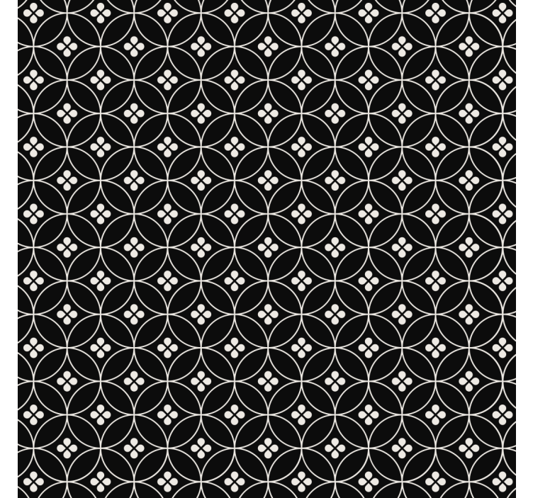 Kitchen wallpaper flower tiles design - TenStickers