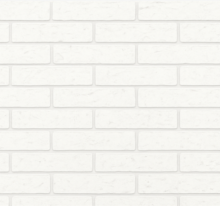 Living area wallpaper simple white brick - TenStickers