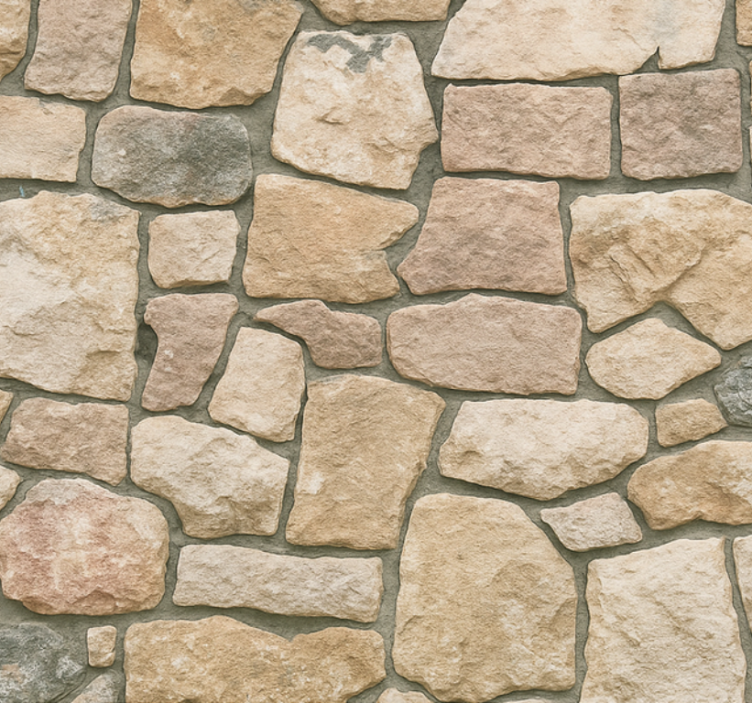 Living area wallpaper beige stone design - TenStickers