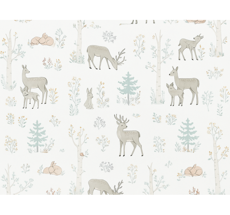 Master bedroom wallpaper for kids' floral design - TenStickers